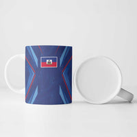 Custom Haiti National Football Ceramic Mug Sporty Style - Wonder Print Shop