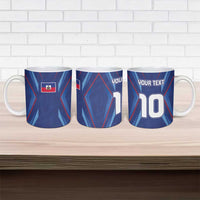 Custom Haiti National Football Ceramic Mug Sporty Style - Wonder Print Shop