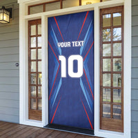 Custom Haiti National Football Door Cover Sporty Style - Wonder Print Shop