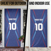 Custom Haiti National Football Door Cover Sporty Style - Wonder Print Shop