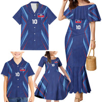 Custom Haiti National Football Family Matching Mermaid Dress and Hawaiian Shirt Sporty Style - Wonder Print Shop