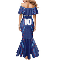 Custom Haiti National Football Family Matching Mermaid Dress and Hawaiian Shirt Sporty Style - Wonder Print Shop