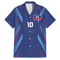 Custom Haiti National Football Family Matching Off Shoulder Maxi Dress and Hawaiian Shirt Sporty Style - Wonder Print Shop
