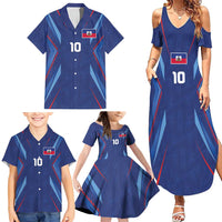 Custom Haiti National Football Family Matching Summer Maxi Dress and Hawaiian Shirt Sporty Style - Wonder Print Shop