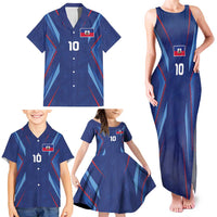 Custom Haiti National Football Family Matching Tank Maxi Dress and Hawaiian Shirt Sporty Style - Wonder Print Shop