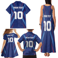 Custom Haiti National Football Family Matching Tank Maxi Dress and Hawaiian Shirt Sporty Style - Wonder Print Shop