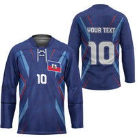 Custom Haiti National Football Hockey Jersey Sporty Style - Wonder Print Shop