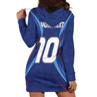 Custom Haiti National Football Hoodie Dress Sporty Style - Wonder Print Shop
