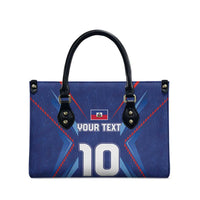 Custom Haiti National Football Leather Bag Sporty Style - Wonder Print Shop