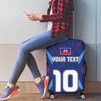 Custom Haiti National Football Luggage Cover Sporty Style - Wonder Print Shop
