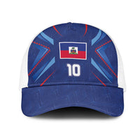 Custom Haiti National Football Mesh Trucker Cap Sporty Style - Wonder Print Shop