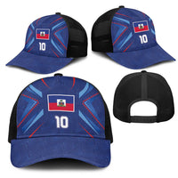 Custom Haiti National Football Mesh Trucker Cap Sporty Style - Wonder Print Shop