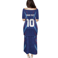 Custom Haiti National Football Puletasi Sporty Style - Wonder Print Shop