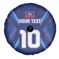 Custom Haiti National Football Spare Tire Cover Sporty Style - Wonder Print Shop