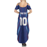 Custom Haiti National Football Summer Maxi Dress Sporty Style - Wonder Print Shop