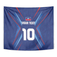 Custom Haiti National Football Tapestry Sporty Style - Wonder Print Shop