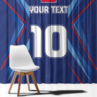 Custom Haiti National Football Window Curtain Sporty Style - Wonder Print Shop