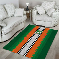 Ivory Coast National Football Area Rug Les Elephants-Striped Sport Style - Wonder Print Shop