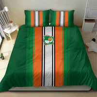 Ivory Coast National Football Bedding Set Les Elephants-Striped Sport Style - Wonder Print Shop