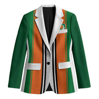 Custom Ivory Coast National Football Blazer Les Elephants-Striped Sport Style - Wonder Print Shop