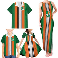Custom Ivory Coast National Football Family Matching Tank Maxi Dress and Hawaiian Shirt Les Elephants-Striped Sport Style - Wonder Print Shop