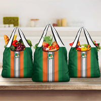 Ivory Coast National Football Grocery Bag Les Elephants-Striped Sport Style - Wonder Print Shop