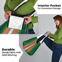 Ivory Coast National Football Grocery Bag Les Elephants-Striped Sport Style - Wonder Print Shop