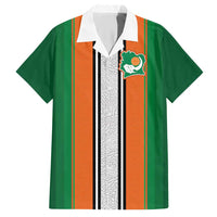 Custom Ivory Coast National Football Hawaiian Shirt Les Elephants-Striped Sport Style - Wonder Print Shop