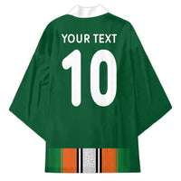 Custom Ivory Coast National Football Kimono Les Elephants-Striped Sport Style - Wonder Print Shop
