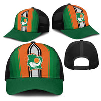Ivory Coast National Football Mesh Trucker Cap Les Elephants-Striped Sport Style - Wonder Print Shop