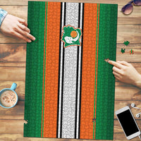 Ivory Coast National Football Puzzle Les Elephants-Striped Sport Style - Wonder Print Shop