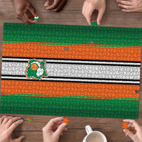 Ivory Coast National Football Puzzle Les Elephants-Striped Sport Style - Wonder Print Shop