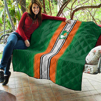 Ivory Coast National Football Quilt Les Elephants-Striped Sport Style - Wonder Print Shop