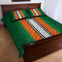 Ivory Coast National Football Quilt Bed Set Les Elephants-Striped Sport Style - Wonder Print Shop