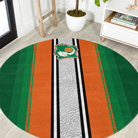 Ivory Coast National Football Round Carpet Les Elephants-Striped Sport Style - Wonder Print Shop