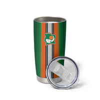 Custom Ivory Coast National Football Tumbler Cup Les Elephants-Striped Sport Style - Wonder Print Shop