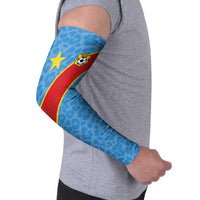 Custom DR Congo National Football Arm Sleeves Leopards Power - Wonder Print Shop