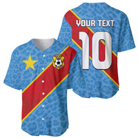 Custom DR Congo National Football Baseball Jersey Leopards Power - Wonder Print Shop