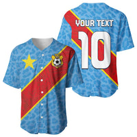 Custom DR Congo National Football Baseball Jersey Leopards Power - Wonder Print Shop
