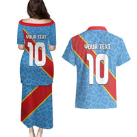 Custom DR Congo National Football Couples Matching Puletasi and Hawaiian Shirt Leopards Power - Wonder Print Shop