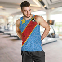 Custom DR Congo National Football Men Tank Top Leopards Power - Wonder Print Shop