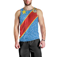 Custom DR Congo National Football Men Tank Top Leopards Power - Wonder Print Shop