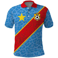 Custom DR Congo National Football Polo Shirt Leopards Power - Wonder Print Shop