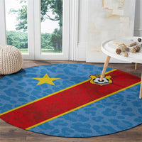 DR Congo National Football Round Carpet Leopards Power - Wonder Print Shop