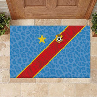 DR Congo National Football Rubber Doormat Leopards Power - Wonder Print Shop