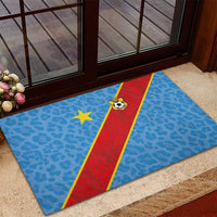 DR Congo National Football Rubber Doormat Leopards Power - Wonder Print Shop