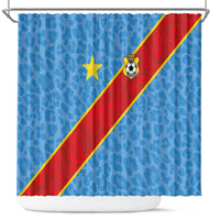DR Congo National Football Shower Curtain Leopards Power - Wonder Print Shop