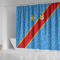 DR Congo National Football Shower Curtain Leopards Power - Wonder Print Shop