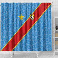 DR Congo National Football Shower Curtain Leopards Power - Wonder Print Shop