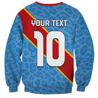 Custom DR Congo National Football Sweatshirt Leopards Power - Wonder Print Shop